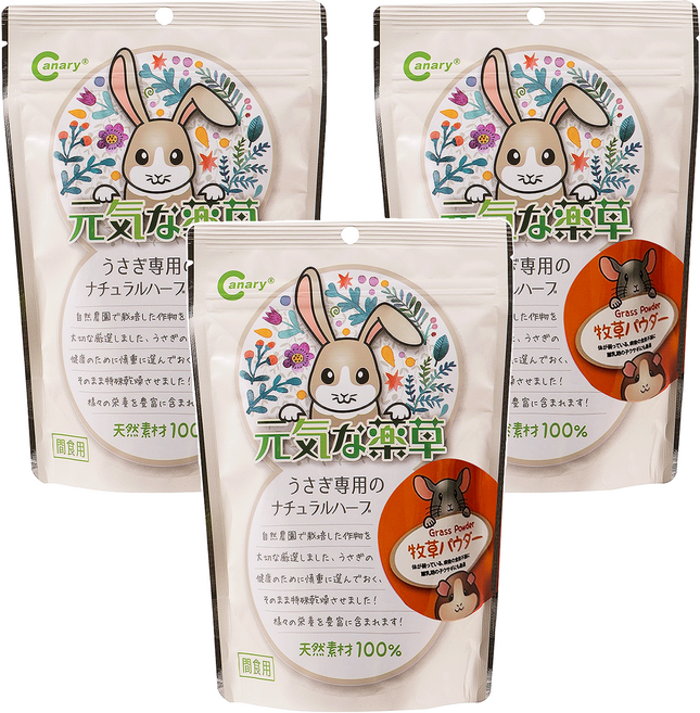 Canary 上山採藥輔助食品 牧草粉, 3個, 100g
