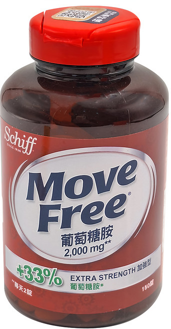 Move Free 益節 葡萄糖胺錠, 150錠, 1.3g, 1罐