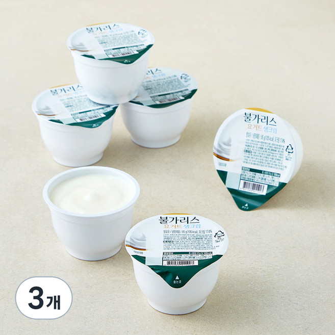 불가리스 생크림 요거트, 85g, 18개