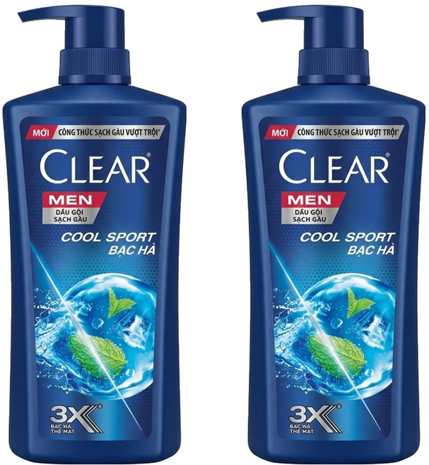 CLEAR 淨 冰涼薄荷止癢 男士去屑洗髮乳, 900g, 2瓶