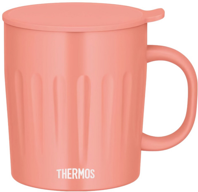 THERMOS 膳魔師 不鏽鋼真空保溫馬克杯, 珊瑚粉, 550ml, 1個