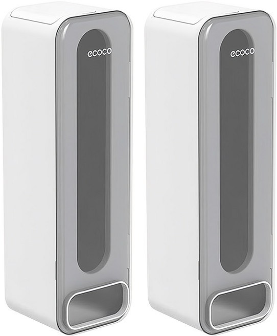 ecoco 意可可 壁掛衣物收納盒 標準款, 2個, 簡約白