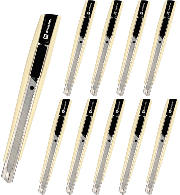 화신 209 커터칼 소 KN-209, 화이트, 10개