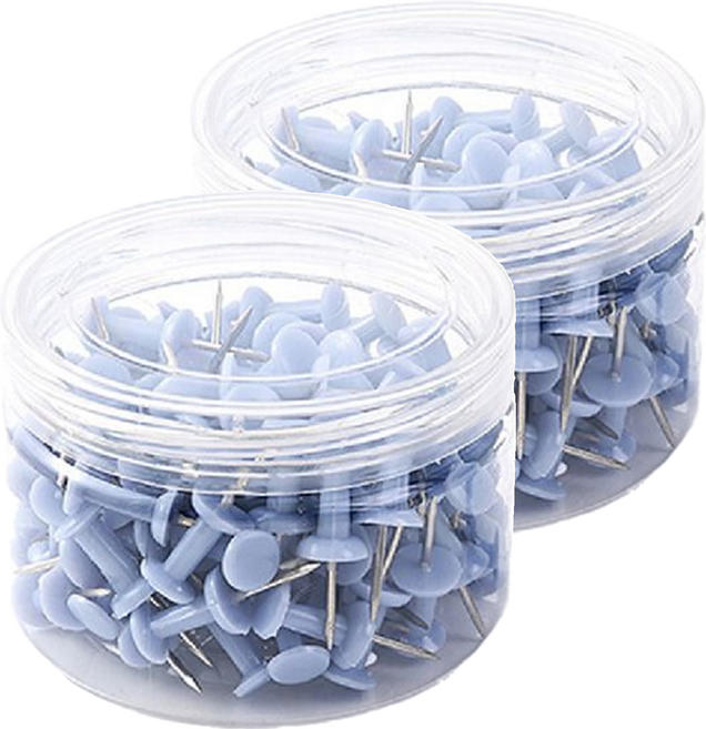 OTO 歐迪奧文具 美式工字型圖釘 23mm 丁香紫, 300個, 2盒