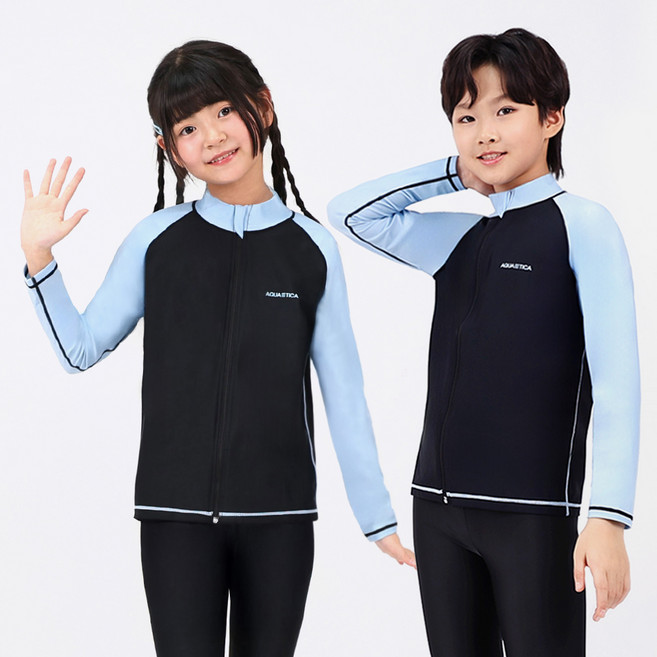 아쿠아티카 아동용 집업 래쉬가드 상의 AQAJJ451