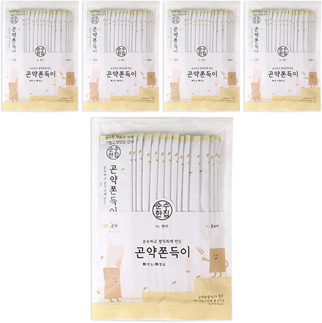 순수한집 곤약쫀드기 현미맛, 375g, 5개