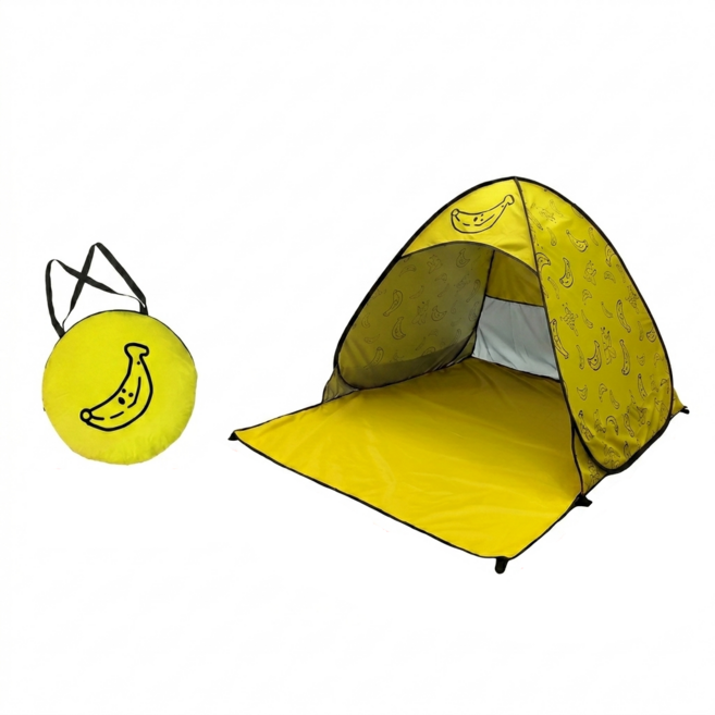 輝鴻 秒開抗UV遮陽野餐帳篷, 2人, 香蕉款