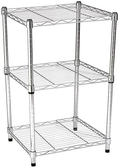 정리중독 메탈랙 스탠드 선반 + 이동식 바퀴 세트, 3단