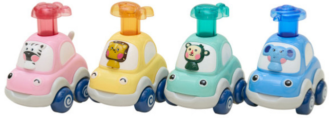 하베브릭스 푸시푸시 아기 자동차 장난감 4종 세트, 코코 + 제제 + 키키 + 라라, 1개
