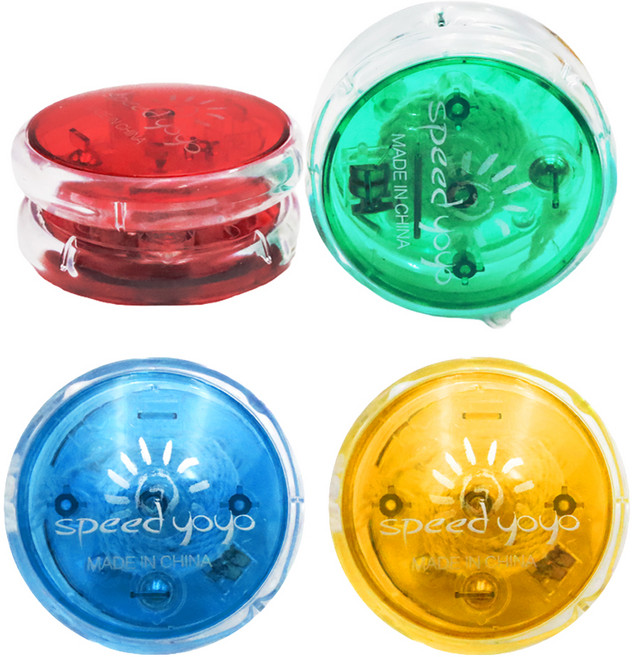 아가플러스 트윙클 스타 스윙 LED 요요 4종 세트, 레드 + 블루 + 옐로 + 그린, 1세트
