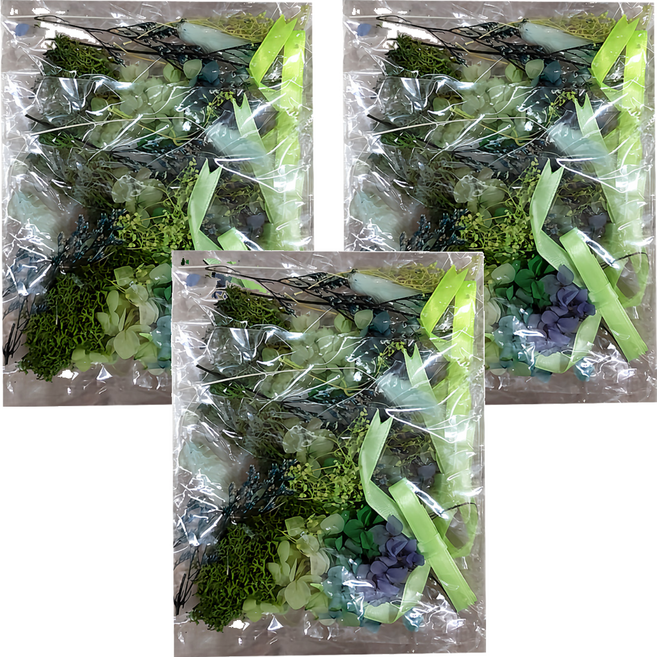 A-ONE 匯旺 浮游花DIY花材包 不凋滿天星 天然植物乾燥花 3包 10g 翠影綠意 H27