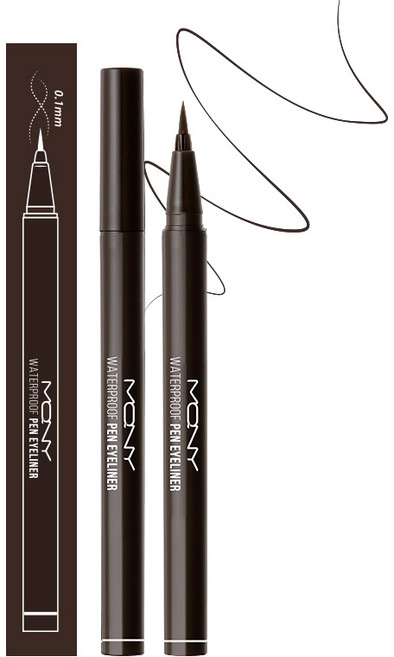 맥퀸뉴욕 워터프루프 펜 아이라이너 0.6g, 브라운블랙, 1개