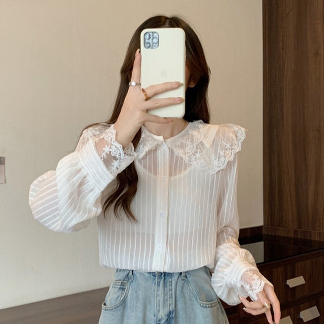 어썸풀 여성용 레드포드 레이스 블라우스 A26SPBL010907