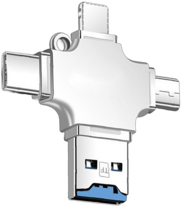DTAudio 四合一OTG讀卡機, 1個, 銀色, D45690