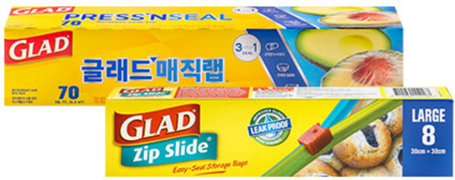 GLAD 魔術保鮮膜+夾鏈袋, 1組