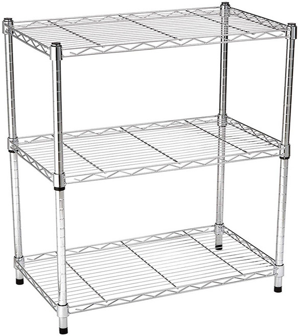 Jeongrijungdok 金屬立式層架附移動輪組, 3層, 銀色