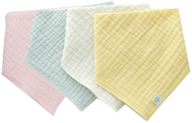 꿈꾸는두부 삼중 거즈 스카프빕 파스텔 4종 세트