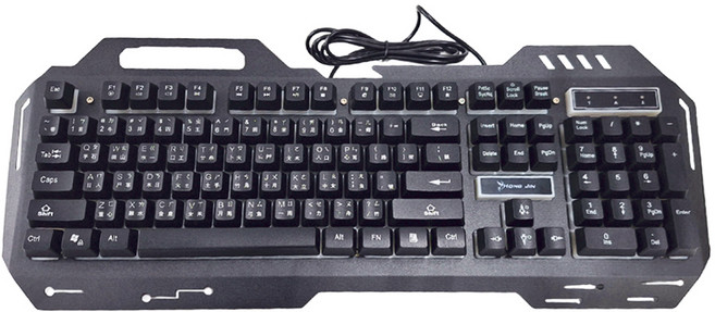 HONG JIN 宏晉 電競鍵盤, HJ-221, 薄膜軸, 黑色