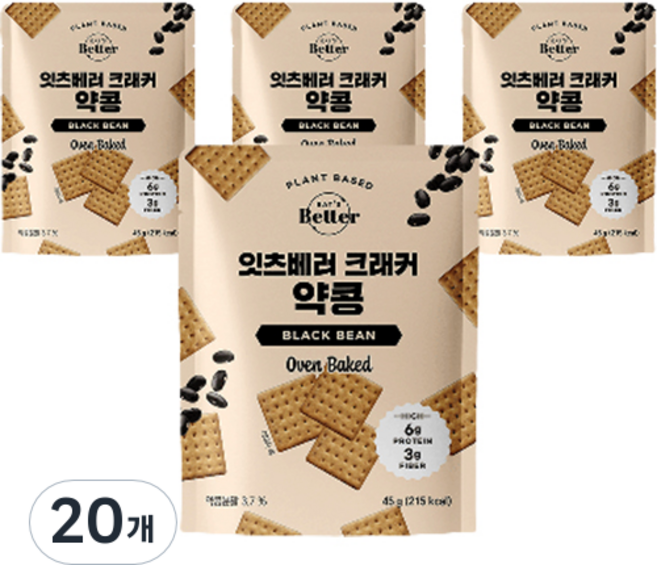 잇츠베러 크래커 약콩맛, 45g, 20개