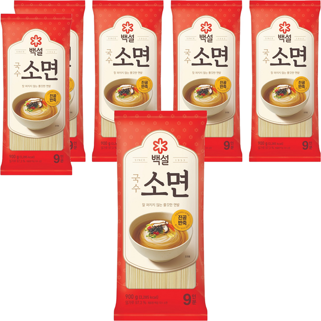 백설 소면, 900g, 6개