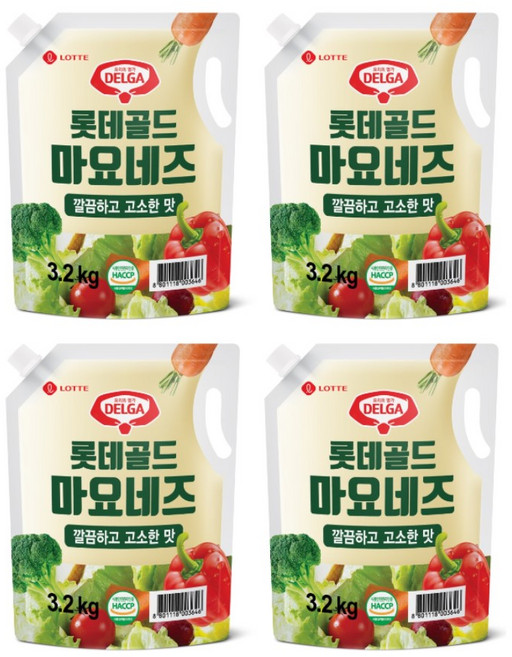 델가 골드 마요네즈, 3.2kg, 4개