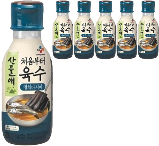 산들애 처음부터 멸치다시마육수 조미료, 525g, 6개