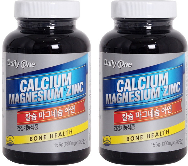 [데일리원] 칼슘 마그네슘 아연, 2개, 156g