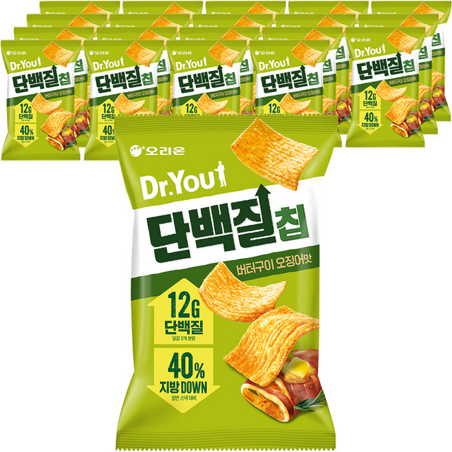 닥터유 단백질칩 버터구이 오징어맛, 60g, 20개