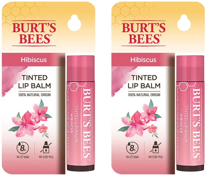 버츠비 틴티드 립밤, 히비스커스, 4.25g, 2개 - 쿠팡