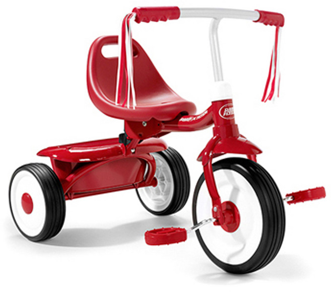 라디오플라이어 접이식 유아용 세발자전거, 레드, 1개