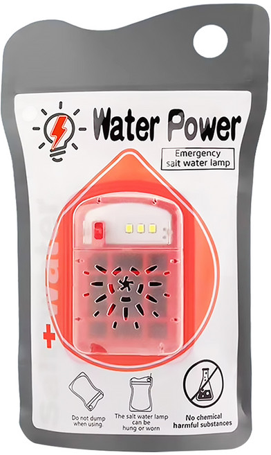 BOZZYS 鹽水燈 Warer Power, 淡紅色, 1個