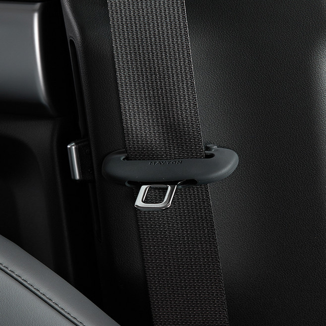 메이튼 안전벨트 클립 버클 실리콘 커버, 블랙, 1개