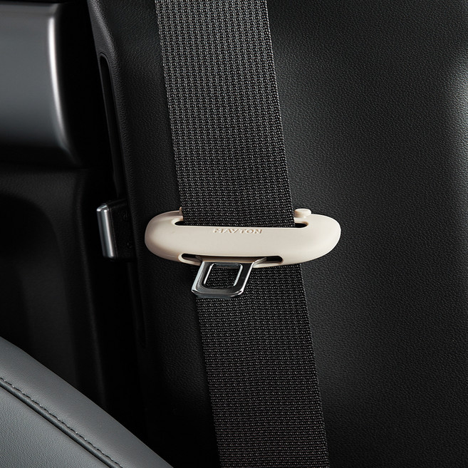 메이튼 안전벨트 클립 버클 실리콘 커버, 베이지, 1개