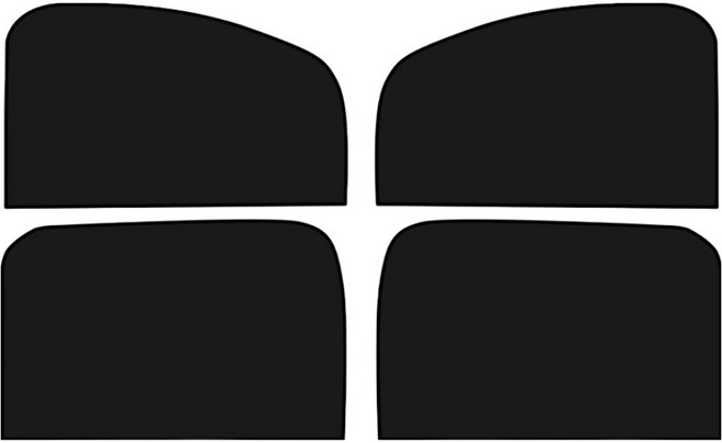 리브모토 차량용 마그네틱 창문 햇빛가리개 암막커튼 2종 x 2p 세트, 블랙, 1세트