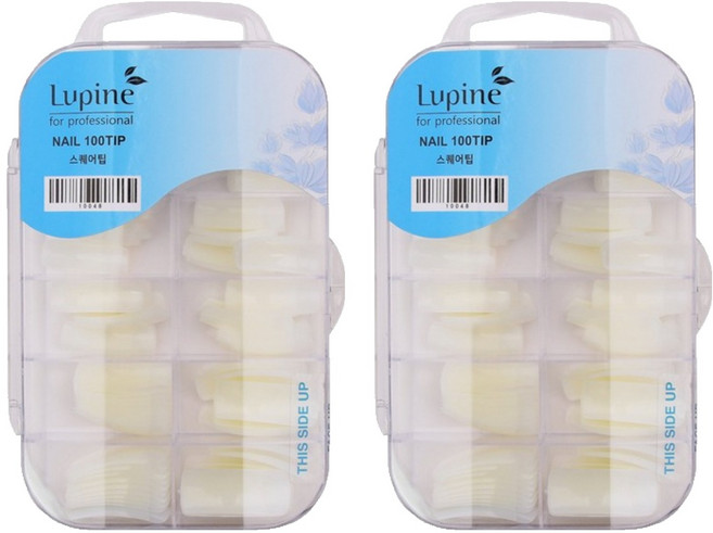 루핀 스퀘어팁 인조손톱, 내츄럴, 200개