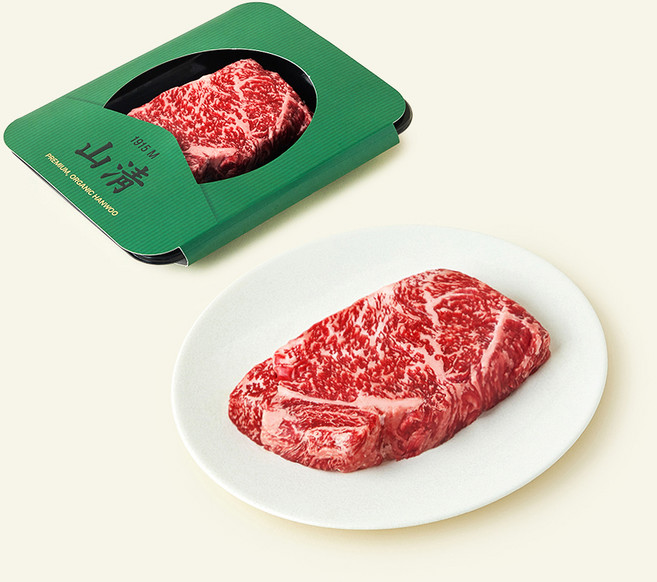 산청 유기농 한우 채끝 1++(7)등급 스테이크용 (냉장), 200g, 1개