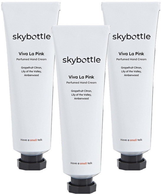스카이보틀 퍼퓸 핸드크림 비바라핑크, 50ml, 3개
