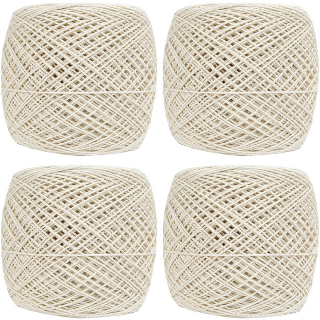 brandyarn 編織棉線 700克, 白色, 4捲