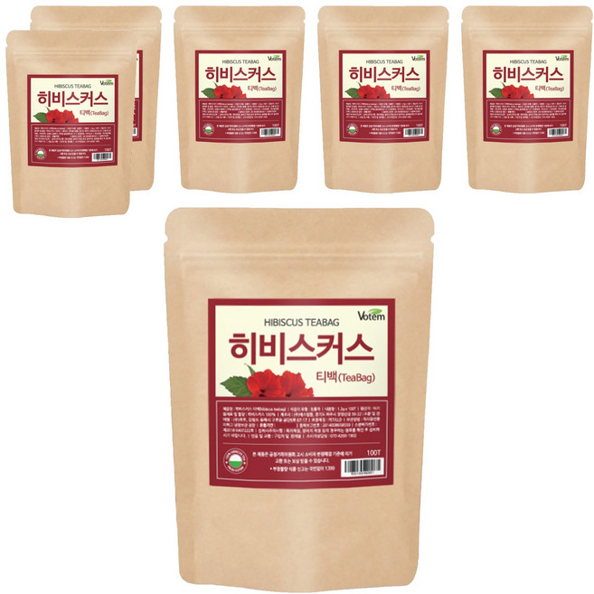 VOTEM 히비스커스 삼각티백, 1.2g, 50개입, 6개
