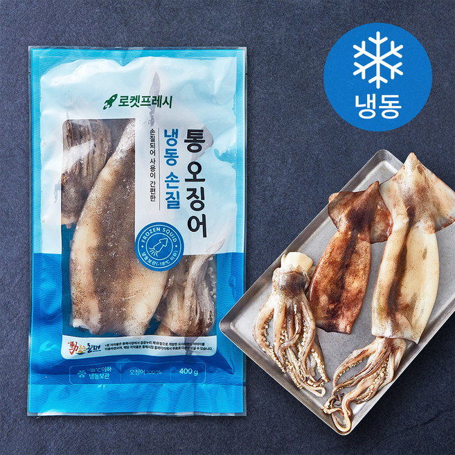 곰곰 냉동 손질 통 오징어, 400g, 1개