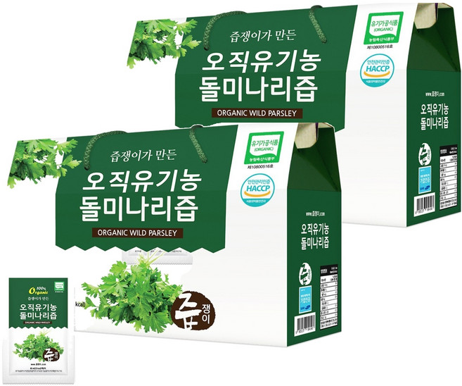 즙쟁이 오직 유기농 돌미나리즙, 80ml, 60개