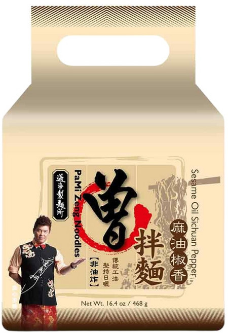 PaMi 曾拌麵 麻油椒香 117g, 4包