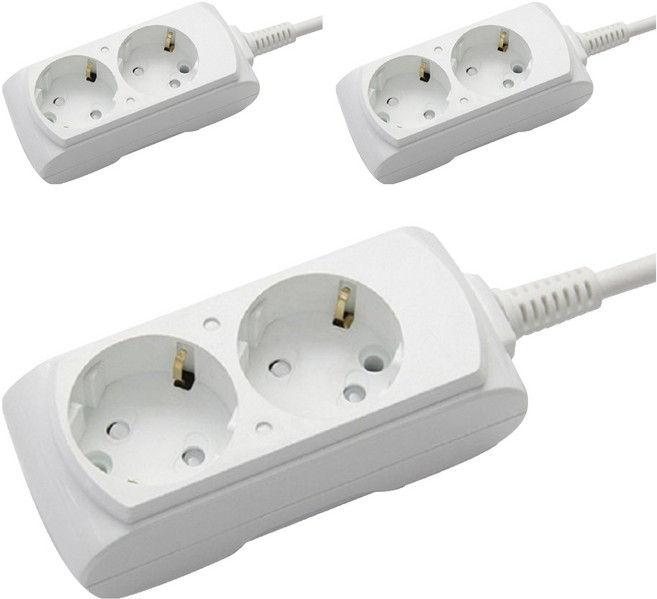 거성산업 접지형 2구 멀티탭 10A + 안전커버 2p, 단일색상(멀티탭), 랜덤발송(안전커버), 3세트, 4.5m