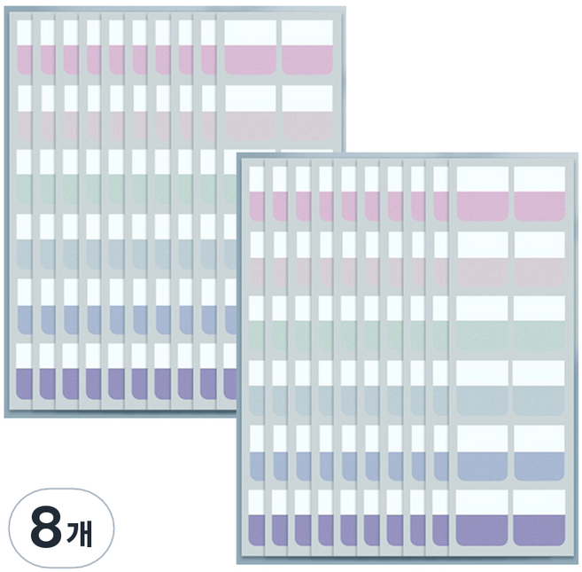 만들하비 인덱스 접착 메모지 대용량 10 파스텔컬러, 8개, 120개입