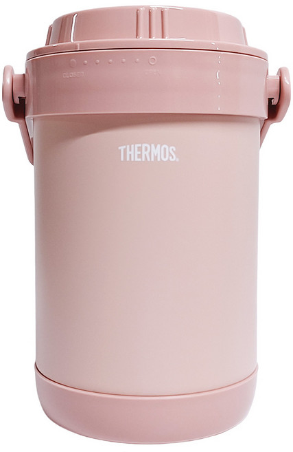THERMOS 膳魔師 不鏽鋼真空燜燒提鍋, 雪霧玫瑰 粉色, 1.5L, 1個