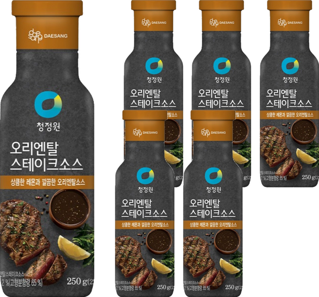 청정원 오리엔탈 스테이크소스, 250g, 6개