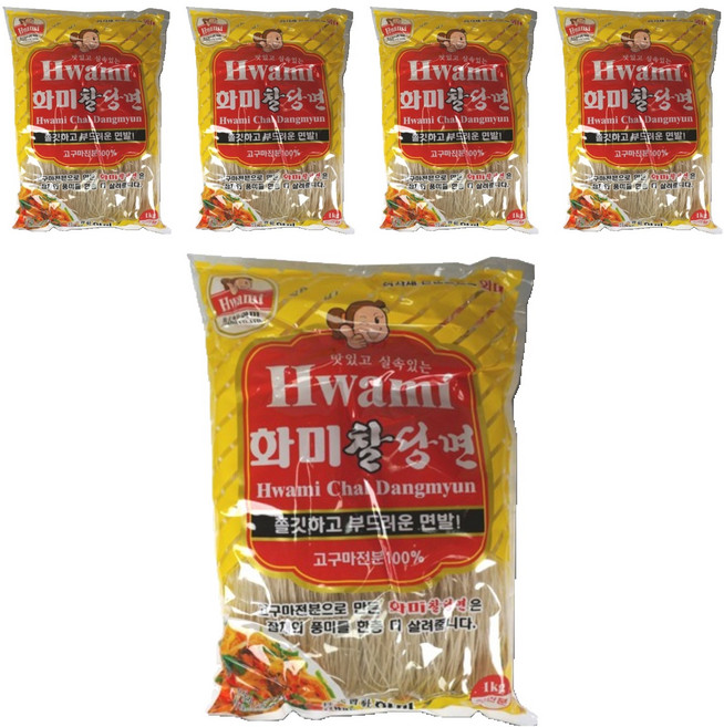 화미 찰당면, 1kg, 5개
