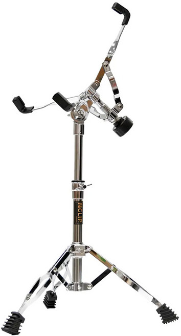 iCLIP STANDS 空靈鼓架 打點板架 SS-515 適用多種鼓 雙層X型三角支架 可調整角度和高度, 銀色, 1個