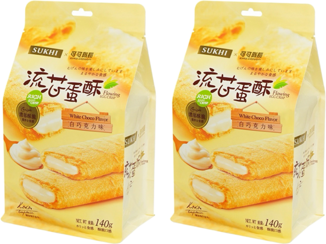 SUKHI 巧戀流芯蛋酥 白巧克力, 140g, 2袋