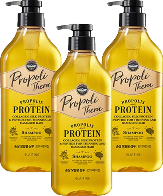 엘라스틴 프로폴리테라 샴푸 힘없는 모발용, 500ml, 3개